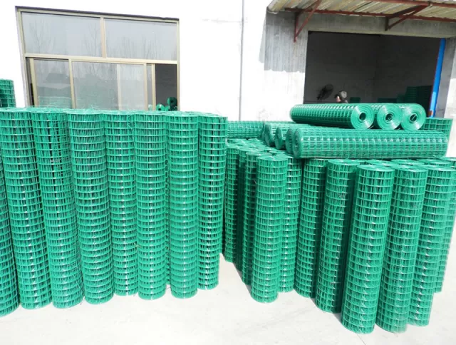 Close up of PVC coated mesh - industrial security